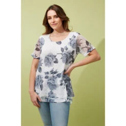 FLORAL LAYERED CROCHET TOP -Printedcarpetus 8e35acb54826839f8c53bec559ed3353