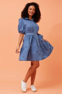 ROSALINDA DENIM SHIRT DRESS
