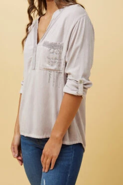 VELAR FOIL PRINT POCKET TOP -Printedcarpetus 8eb0272da2573866998440c61b4095a5