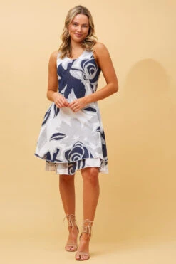 NICOLE SLEEVELESS FLORAL SHORT DRESS -Printedcarpetus 8eb29b069130cd7b4ac175553dc7f5f7