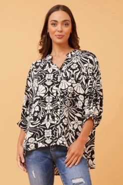 BELINA FLORAL PRINT TOP -Printedcarpetus 8f4401cfc5f3eb03900bca01922756cd