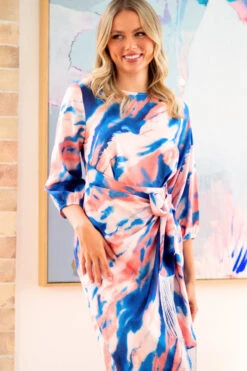 JUANITA TIE DYE MIDI DRESS -Printedcarpetus 8f6222db90dd68cc39c82d727b942545