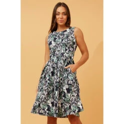 GT FLORAL SKATER DRESS -Printedcarpetus 91a6f195d8123df266d747e63b2dddeb