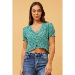 JAZELLE FLORAL TOP -Printedcarpetus 91a97c1492ab775e3d1726041e1951df