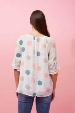 POLKA DOT PEASANT TOP -Printedcarpetus 91abdffc550733261e658578f67ac84f