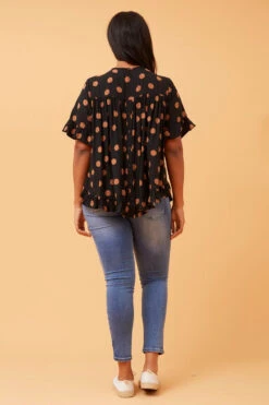 FRILA POLKA DOT TOP -Printedcarpetus 920994263dff68349370e57808fc450f