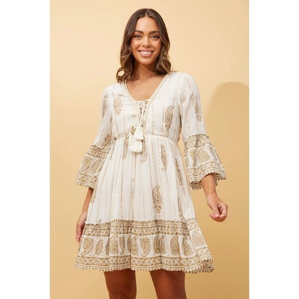 GEETA PAISLEY BOHO SHORT DRESS 16 GEETA PAISLEY BOHO SHORT DRESS - Image 14