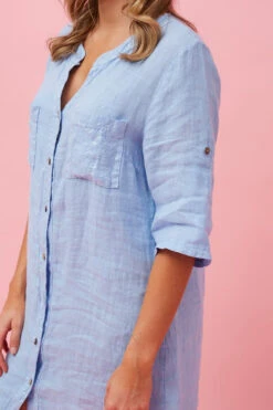 GRAZIA LINEN SHORT DRESS -Printedcarpetus 9292a032704096592a121216871024e0