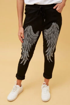 JANJA STUDDED WINGS JOGGER PANTS -Printedcarpetus 92e21fe010a82eb63e246a0ea7466ecb