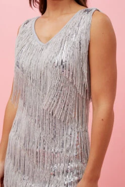 ZANDRA FRINGE FLAPPER DRESS -Printedcarpetus 92f424752c2159a8a3912979823d8c38