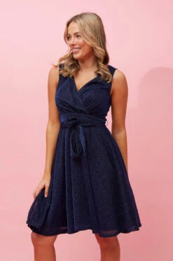 SLEEVELESS SHORT GLITTER DRESS -Printedcarpetus 92fae44fa66cccd330213cc4bb2f95d3