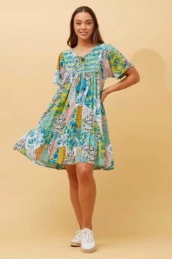 HONDA PAISLEY BOHO BABYDOLL DRESS