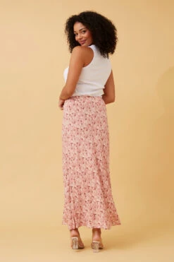 AURORA FLORAL MIDI SKIRT -Printedcarpetus 932937adcbe429badb09491875cc2578