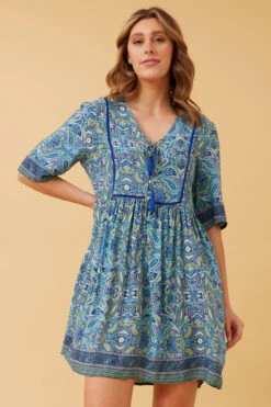 INDIANA PAISLEY BOHO SHORT DRESS -Printedcarpetus 9349eff20f4e262605d0b7632359c2b1