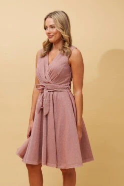 SLEEVELESS SHORT GLITTER DRESS -Printedcarpetus 935d3cea31edd3ba060b68a0b734b5d8