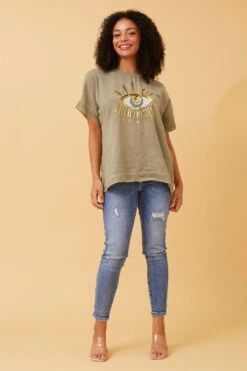 JULINA EVIL EYE LINEN TOP 21 JULINA EVIL EYE LINEN TOP -Printedcarpetus 93636c2a322b010874da85129a938ffe