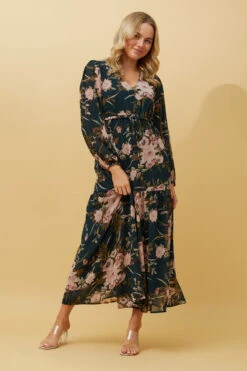 CRYSTELLE FLORAL MAXI DRESS -Printedcarpetus 9420ad3427d35c29a4ad23fafa383728