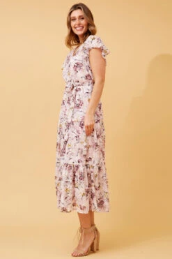 YASMIN FLORAL TIERED MAXI DRESS -Printedcarpetus 945e34bbcbe284c126afdfabe37375fa