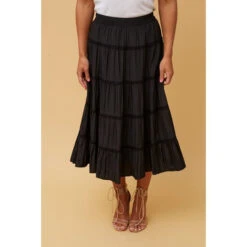 LUCIENE LACE TIERED MIDI SKIRT 28 LUCIENE LACE TIERED MIDI SKIRT -Printedcarpetus 94992e4a56525ddc944cf5ce09b16b1d