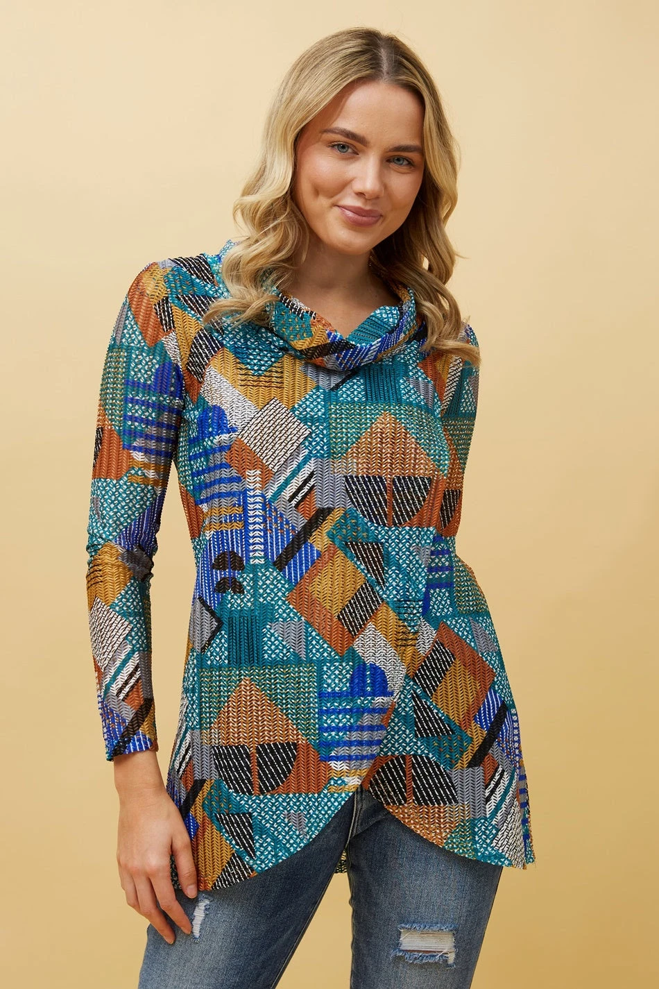 WHISPER ABSTRACT PRINT CROSSOVER TOP 3 WHISPER ABSTRACT PRINT CROSSOVER TOP
