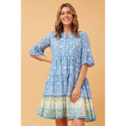 KARITA BOHO SHORT DRESS -Printedcarpetus 94f73ca0e8daa7c3d0e16a44db703721