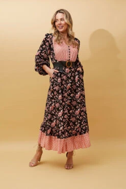 FLORAL BOHO MAXI DRESS -Printedcarpetus 9528c1a9e9020571190467b9f6349d5e