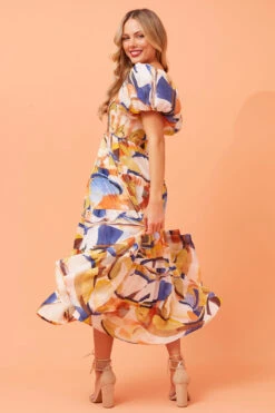 ANNETTE MULTI COLOUR MIDI DRESS -Printedcarpetus 95530eab3008569234138adae4e1cfd2