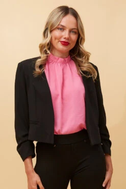 CAMIE CROP JACKET -Printedcarpetus 960a9868c67994957fed0ec47f7bc3f6