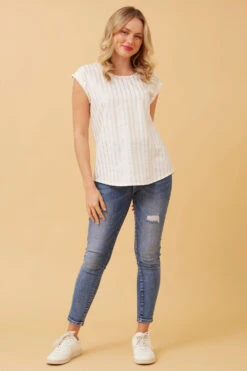 SHELLY FOIL PRINT SHELL TOP -Printedcarpetus 962f2274a52d125e18afaabc6c288295