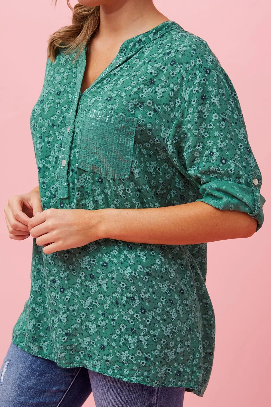 ROSETTA FLORAL SEQUIN DETAIL TOP 7 ROSETTA FLORAL SEQUIN DETAIL TOP - Image 5