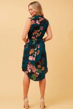 AMY FLORAL ZIP FRONT DRESS -Printedcarpetus 977ff70e35e6114b76f1afc65f07dd53