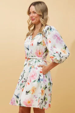 MADDIE FLORAL SHORT DRESS -Printedcarpetus 982c1e861581d85d3c027ca6a0f0a3ea