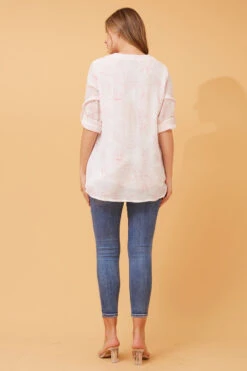 LEAF PRINT BUTTON FRONT TOP -Printedcarpetus 986ed4e71e22141625361a44b02558f6