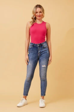 ROSEMARY RIBBED SINGLET -Printedcarpetus 98c2d0714f0a1515f7c592049e91ce26