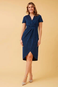 CARLY MOCK WRAP MIDI DRESS -Printedcarpetus 995a6e8c18e9f6ba6d102a5090d03fba