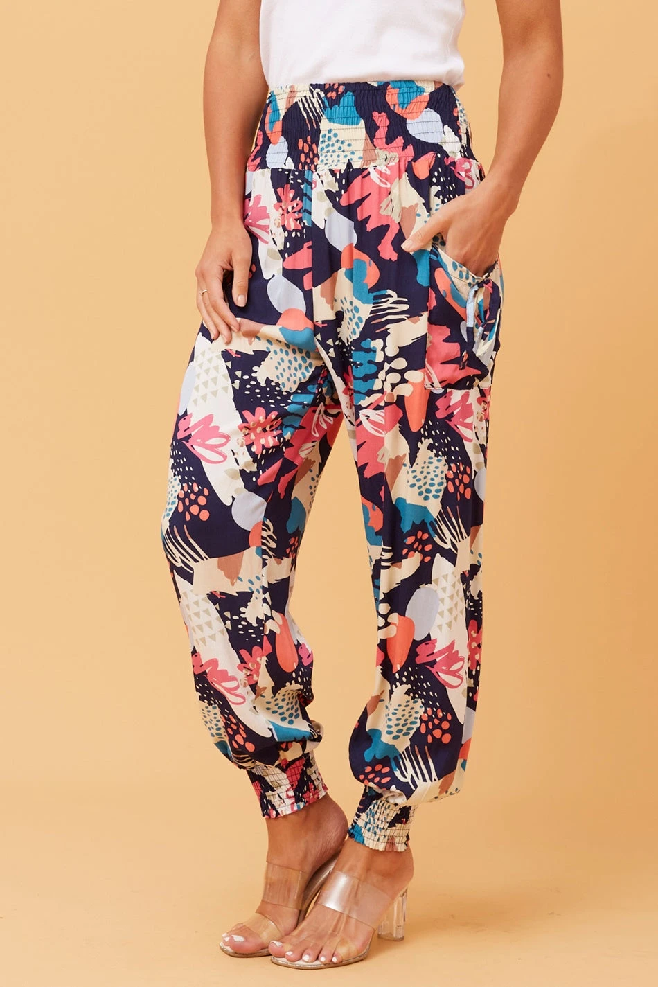 ABSTRACT PRINT HAREM PANTS 7 ABSTRACT PRINT HAREM PANTS - Image 5