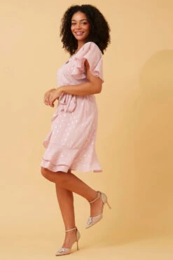 JOYCE GOLD FOIL PRINT DRESS -Printedcarpetus 998fca1d553410968abb1debc50f85d1