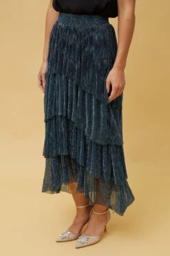 HARLENE PLEATED MAXI SKIRT -Printedcarpetus 999babe236cf58fae55b0abd51aa1de6