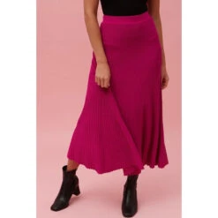 LEANNE RIB KNIT SKIRT -Printedcarpetus 99ecdca5ac4f1717fe007d04e80a38d1