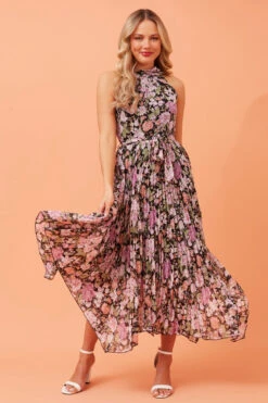 JOSETTE FLORAL PLEATED DRESS -Printedcarpetus 99f0e8ffedc3a6acf954cf8493ae6fd8