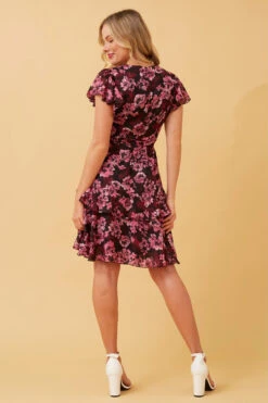 ALBA FLORAL SHORT DRESS -Printedcarpetus 99f4b31ea2cecd1c8acefff144bedba9