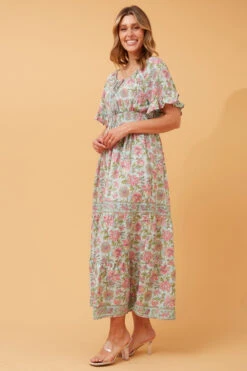 ORIETTA FLORAL MAXI DRESS -Printedcarpetus 9a6ae3b9ed268f0ec8e416af96d168d7