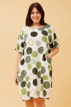VINE POLKA DOT SHIFT DRESS -Printedcarpetus 9aadafef187be10ef68485dd87b434e8