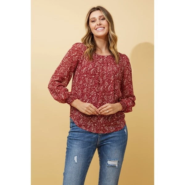 BREE PAISLEY PRINT BLOUSE 10 BREE PAISLEY PRINT BLOUSE - Image 8