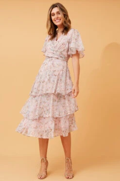 WINDSOR FLORAL RUFFLE LAYERED DRESS -Printedcarpetus 9b6a95e961327ceb363ff43464a80434