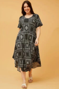 YESSICA PATCHWORK BOHO MIDI DRESS -Printedcarpetus 9bc6d3b0827b23b4fa03aff5ffbf1841