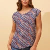 SHELLY ABSTRACT PRINT TOP -Printedcarpetus 9bdceabeda1274cefc4312f5e79cac4b