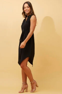 AMY ZIP FRONT SHORT DRESS -Printedcarpetus 9c41eb5f8ec8ff1f0de0168ed59d2624