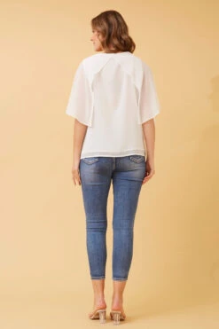 LEILANI SPLIT SLEEVE TOP -Printedcarpetus 9d26bf37a7259166bf5e591fde1eccc8