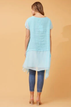 DAYA DOUBLE LAYER LINEN TOP -Printedcarpetus 9d6293309f25d917b8a68018f0882ace